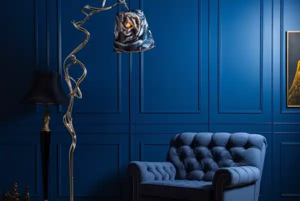 Deep blue interior painting