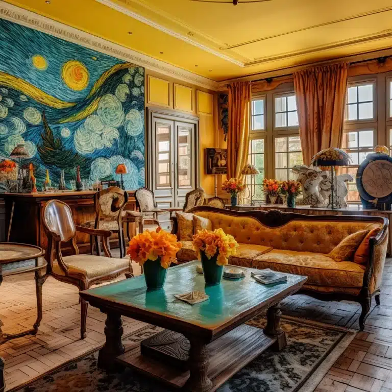 Van Gogh Yellow Accent Wall