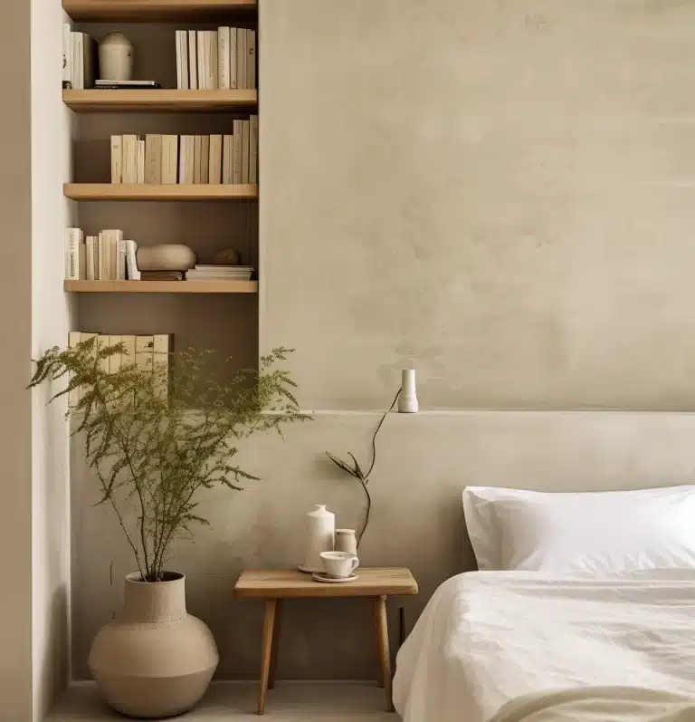 Interior walls lime washed