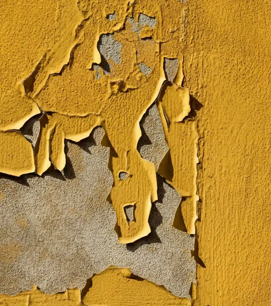 Peeling exterior paint from sun damage